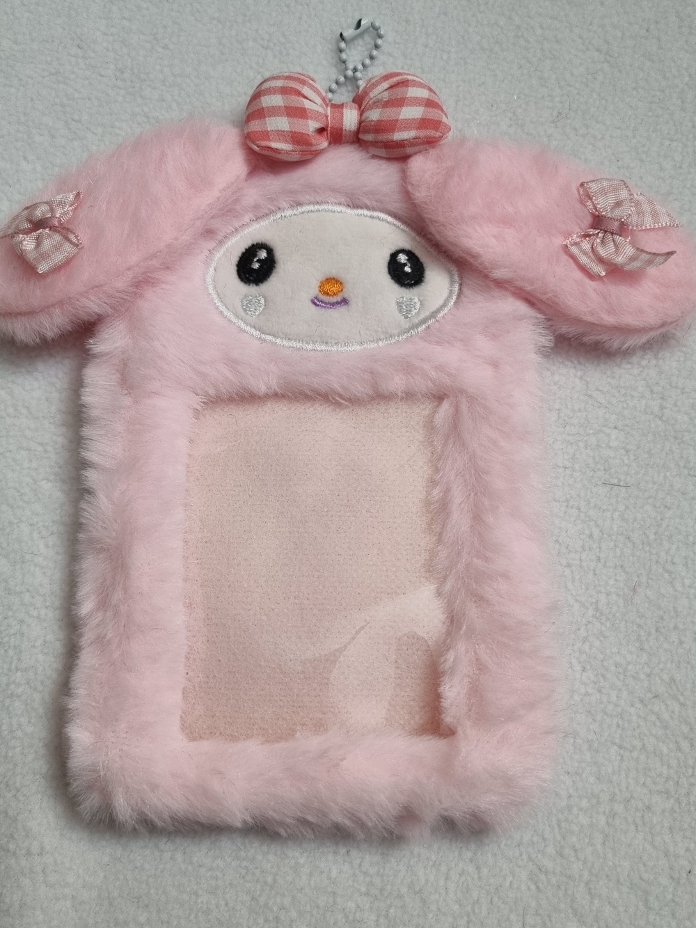 Cute Sanrio My Melody Kpop Fluffy Plushy Photocard ID Star Phone Holder New